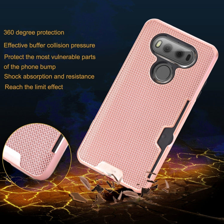 For LG V20 Dream Network Dropproof Protective Back Cover Case with Card Slots