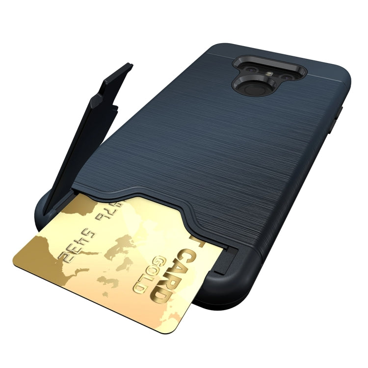 For LG G6 Brushed Texture Separable PC + TPU Protective Combination Back Case with Holder & Card Slot