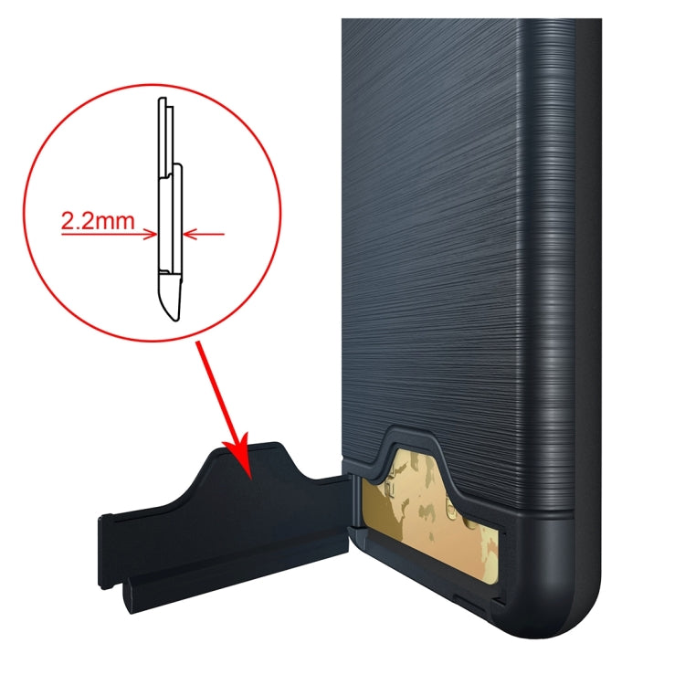 For LG G6 Brushed Texture Separable PC + TPU Protective Combination Back Case with Holder & Card Slot