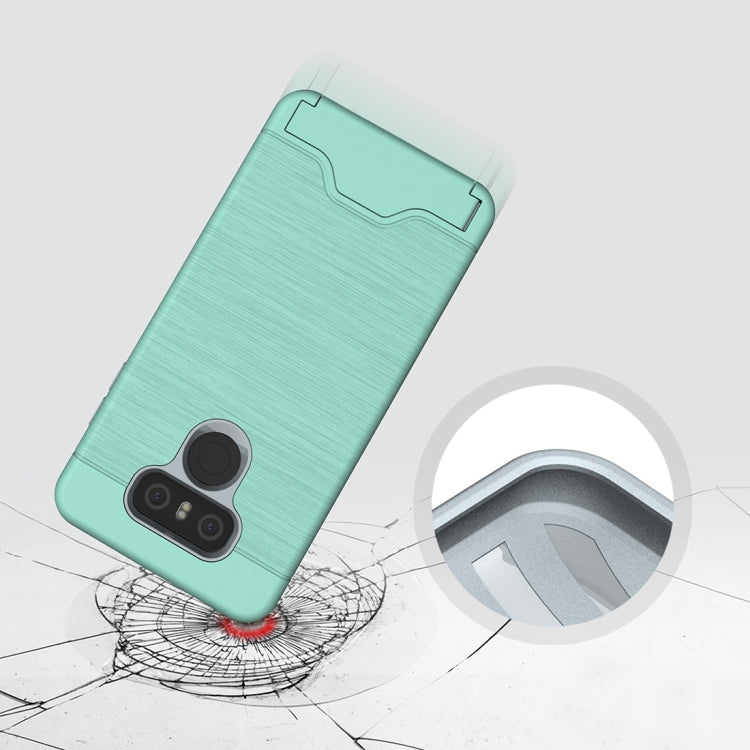 For LG G6 Brushed Texture Separable PC + TPU Protective Combination Back Case with Holder & Card Slot