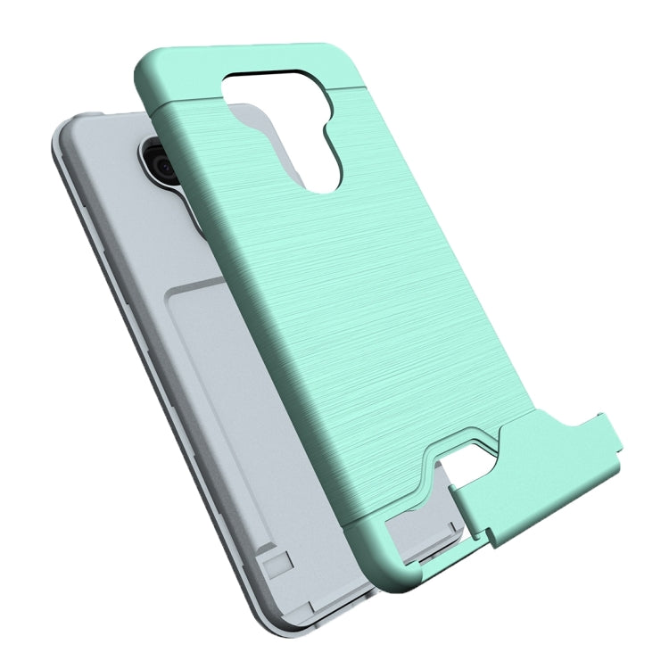 For LG G6 Brushed Texture Separable PC + TPU Protective Combination Back Case with Holder & Card Slot