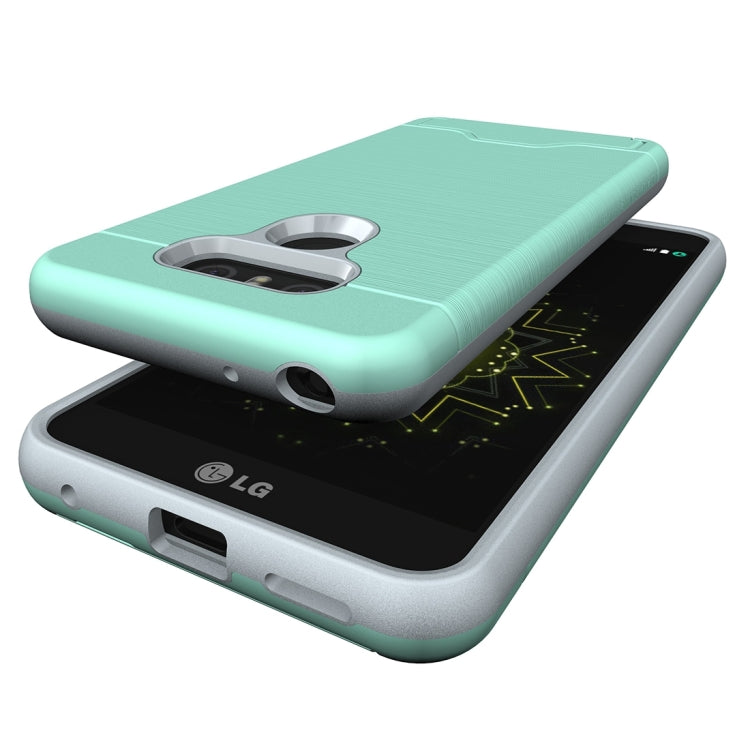 For LG G6 Brushed Texture Separable PC + TPU Protective Combination Back Case with Holder & Card Slot