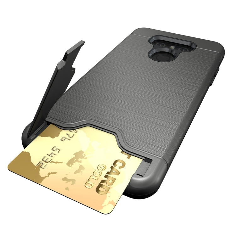For LG G6 Brushed Texture Separable PC + TPU Protective Combination Back Case with Holder & Card Slot