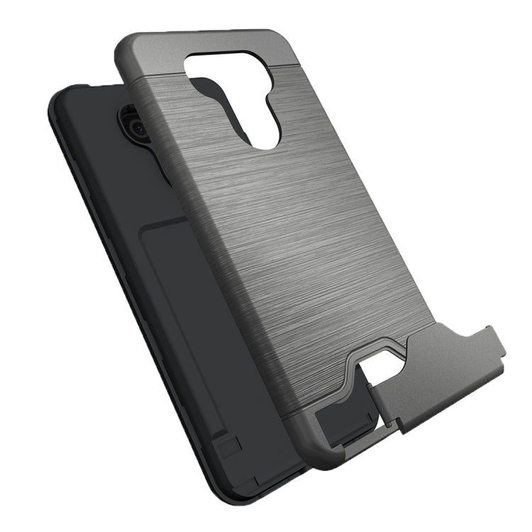 For LG G6 Brushed Texture Separable PC + TPU Protective Combination Back Case with Holder & Card Slot