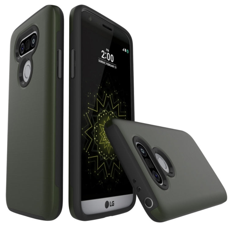 For LG G5 Simple Brushed Texture 2 in 1 PC + TPU Combination Protective Case