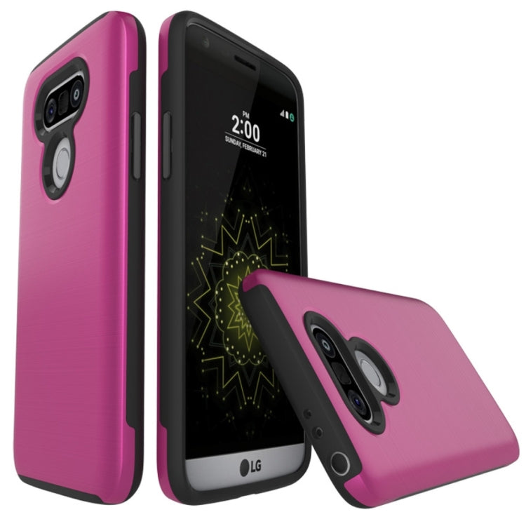 For LG G5 Simple Brushed Texture 2 in 1 PC + TPU Combination Protective Case