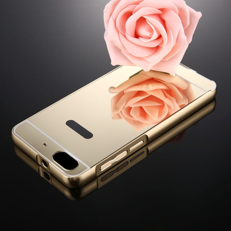 For Huawei  Honor 4C Mirror Push Pull Back Shell Cover + Electroplating Bumper Frame Protective Combination Case