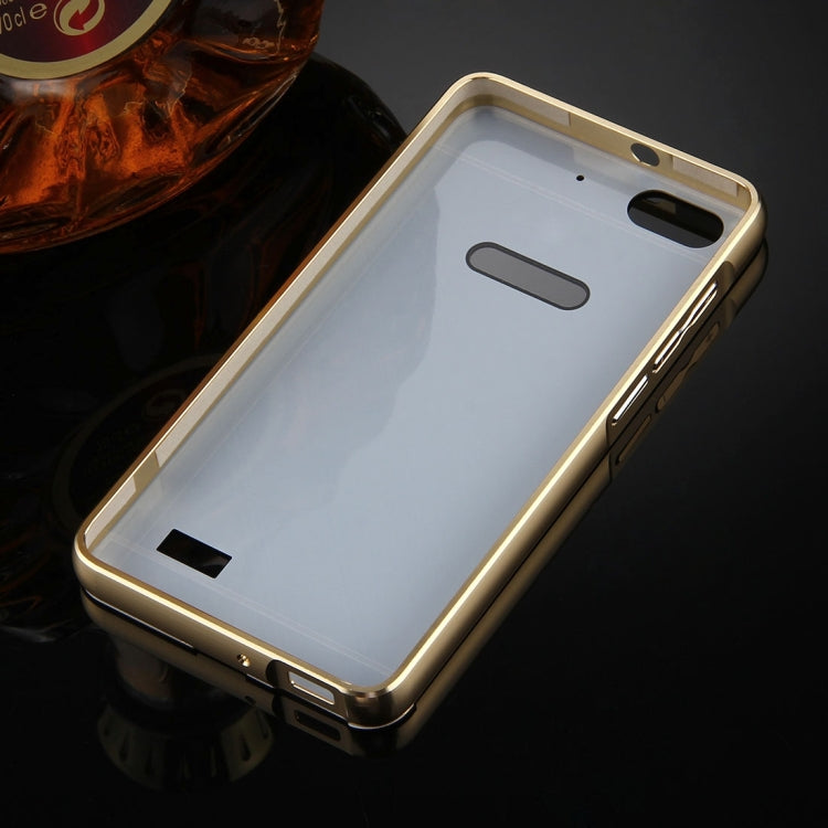 For Huawei  Honor 4C Mirror Push Pull Back Shell Cover + Electroplating Bumper Frame Protective Combination Case