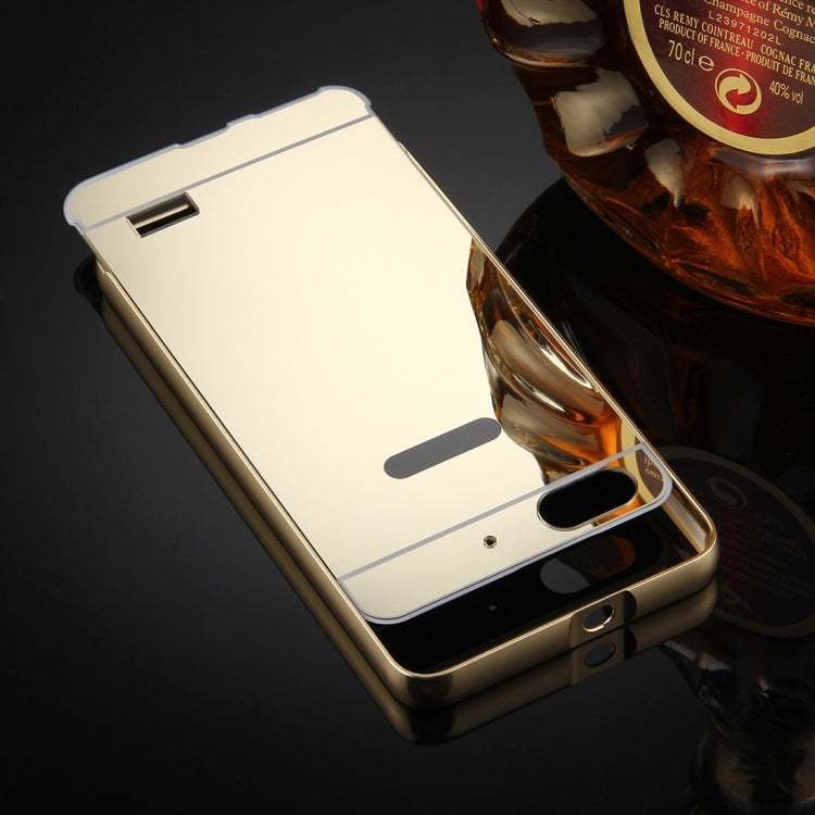 For Huawei  Honor 4C Mirror Push Pull Back Shell Cover + Electroplating Bumper Frame Protective Combination Case