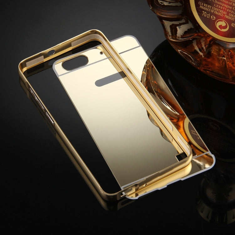 For Huawei  Honor 4C Mirror Push Pull Back Shell Cover + Electroplating Bumper Frame Protective Combination Case