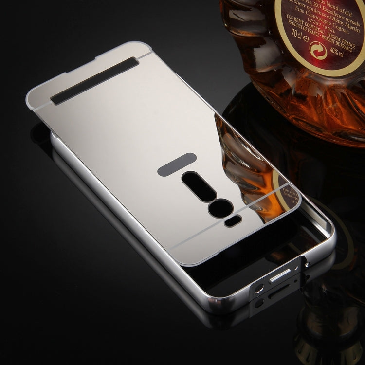 For Asus Zenfone 2 / ZE551ML Mirror Push Pull Back Shell Cover + Electroplating Bumper Frame Protective Combination Case