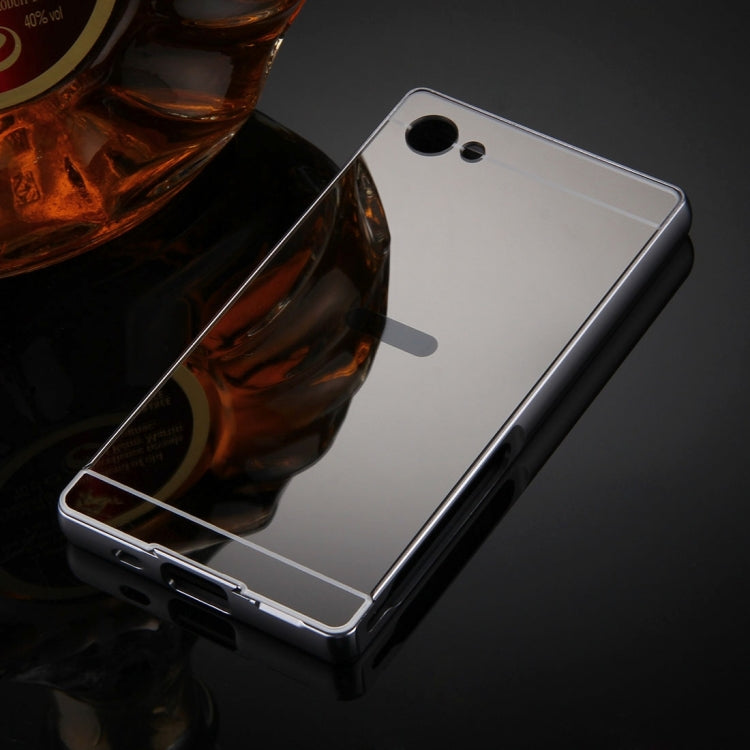 For Sony Xperia Z5 Mini Mirror Push Pull Back Shell Cover + Electroplating Bumper Frame Protective Combination Case