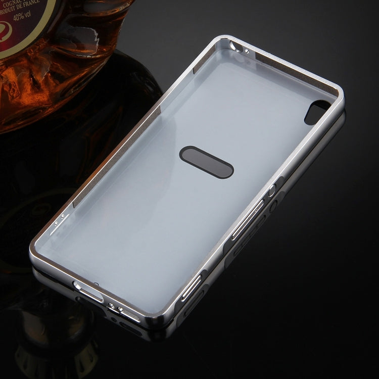 For Sony Xperia XA Mirror Push Pull Back Shell Cover + Electroplating Bumper Frame Protective Combination Case
