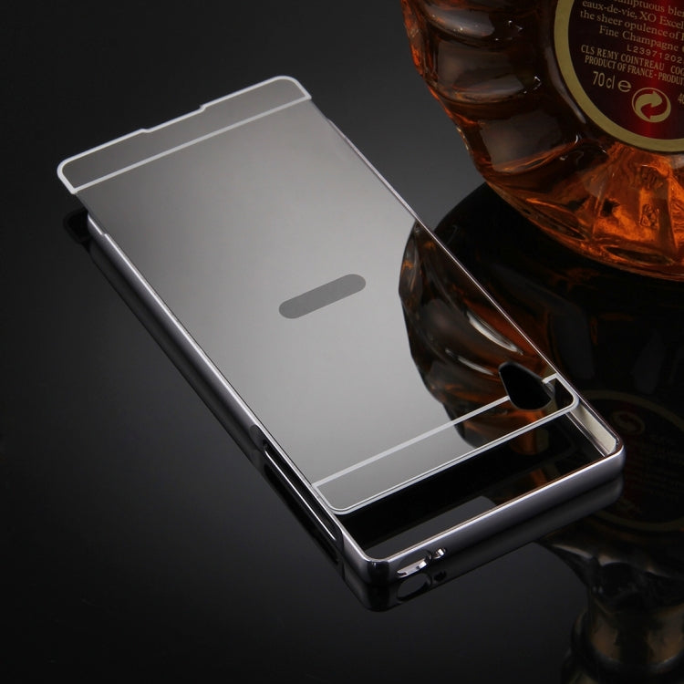 For Sony Xperia Z5 Premium Mirror Push Pull Back Shell Cover + Electroplating Bumper Frame Protective Combination Case