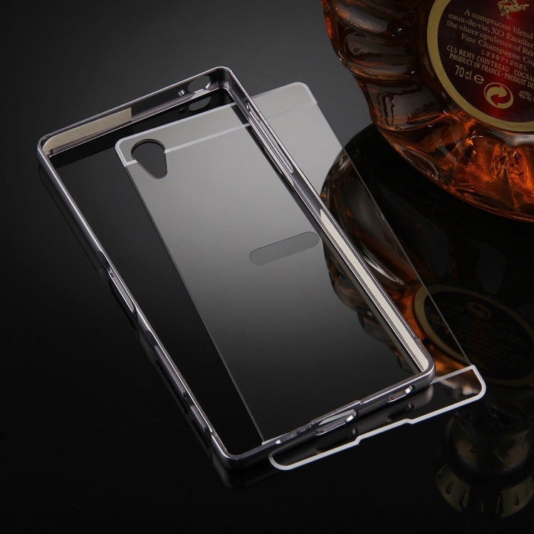 For Sony Xperia Z5 Premium Mirror Push Pull Back Shell Cover + Electroplating Bumper Frame Protective Combination Case
