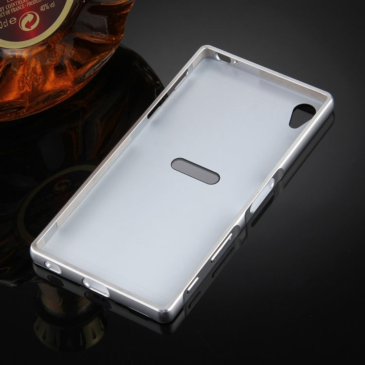 For Sony Xperia Z5 Premium Mirror Push Pull Back Shell Cover + Electroplating Bumper Frame Protective Combination Case