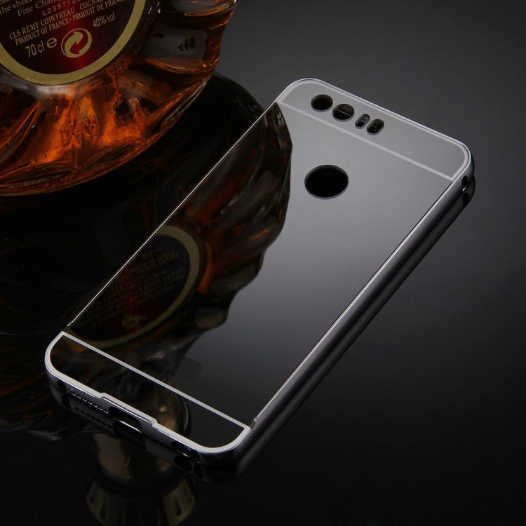 For Huawei  Honor 8 Mirror Push Pull Back Shell Cover + Electroplating Bumper Frame Protective Combination Case