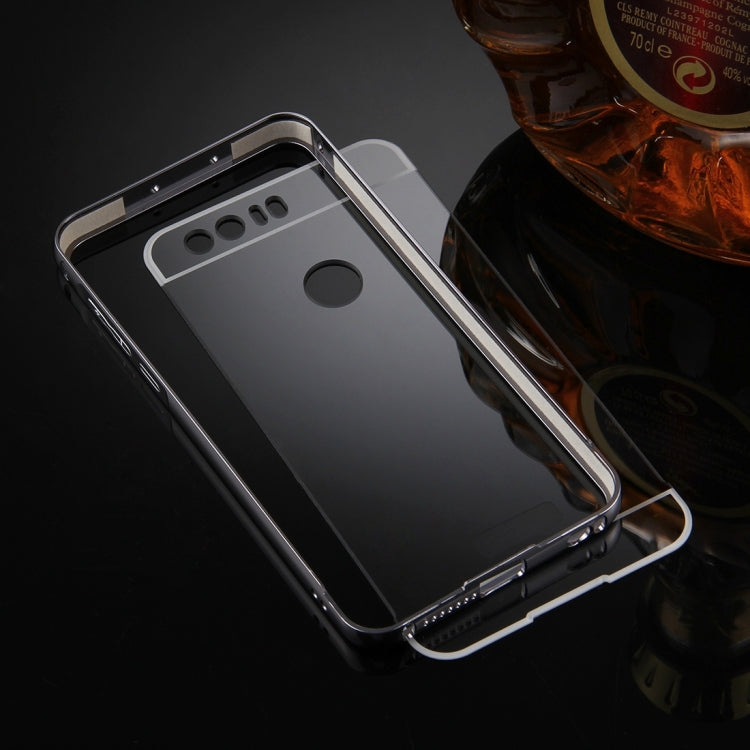 For Huawei  Honor 8 Mirror Push Pull Back Shell Cover + Electroplating Bumper Frame Protective Combination Case