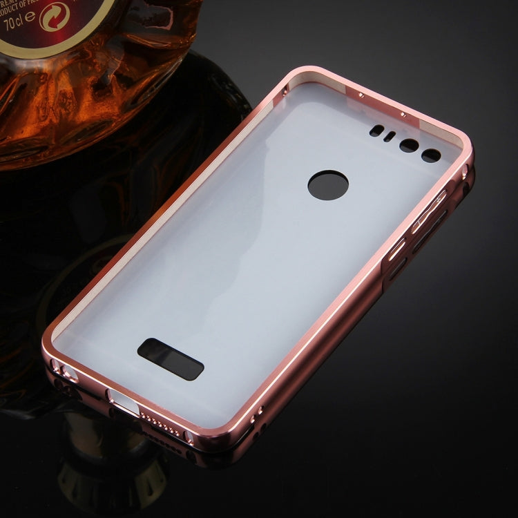 For Huawei  Honor 8 Mirror Push Pull Back Shell Cover + Electroplating Bumper Frame Protective Combination Case