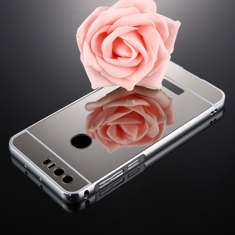 For Huawei  Honor 8 Mirror Push Pull Back Shell Cover + Electroplating Bumper Frame Protective Combination Case