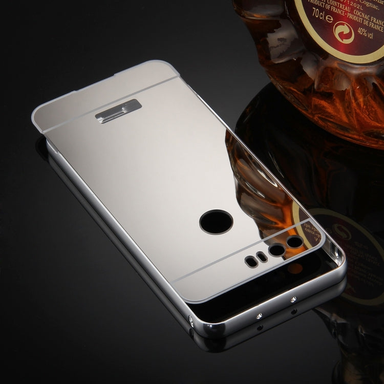 For Huawei  Honor 8 Mirror Push Pull Back Shell Cover + Electroplating Bumper Frame Protective Combination Case