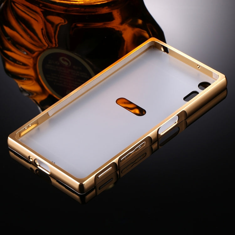 For Sony Xperia XZ Mirror Push Pull Back Shell Cover + Electroplating Bumper Frame Protective Combination Case