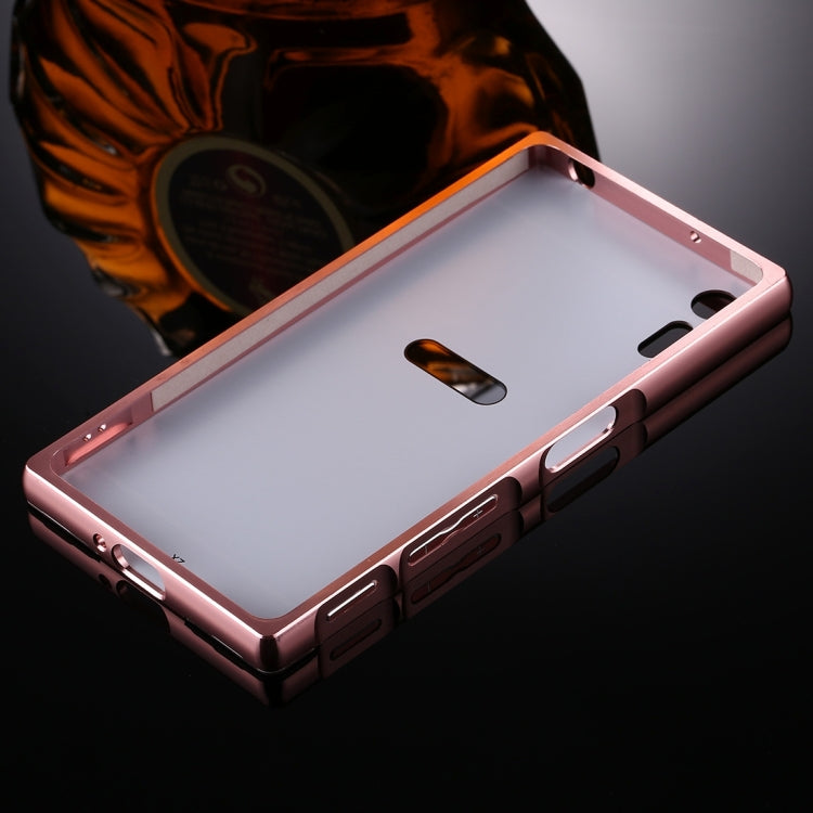 For Sony Xperia XZ Mirror Push Pull Back Shell Cover + Electroplating Bumper Frame Protective Combination Case