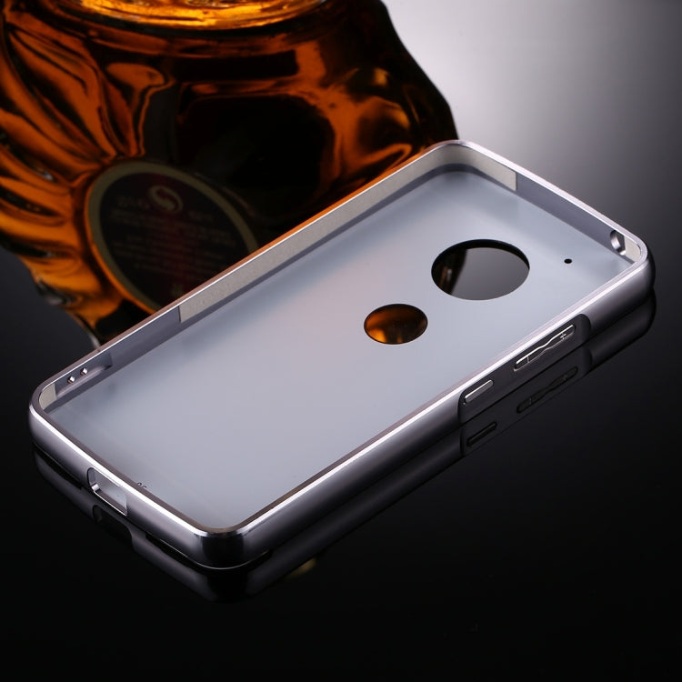 For Motorola Moto G5 Mirror Push Pull Back Shell Cover + Electroplating Bumper Frame Protective Combination Case