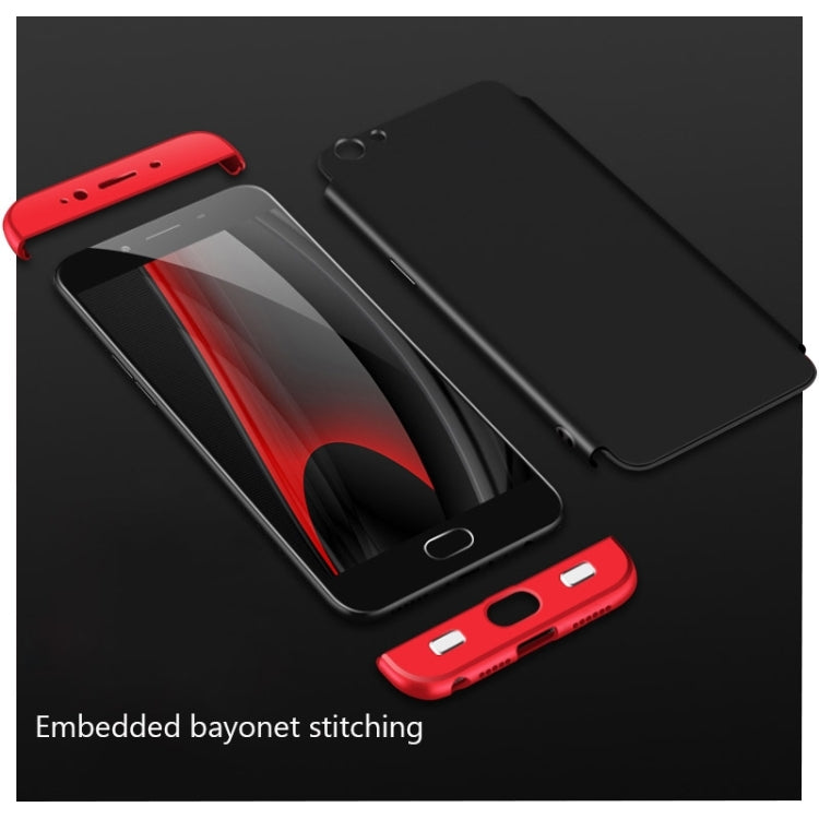 GKK For OPPO  A59 PC Three - paragraph Shield 360 Degrees Full Coverage Protective Case Back Cover