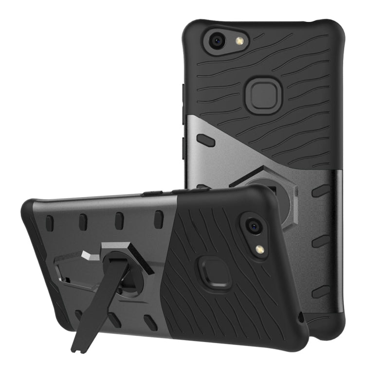 For Vivo  V7 Plus PC + TPU Dropproof Sniper Hybrid Protective Back Cover Case with 360 Degree Rotation Holder