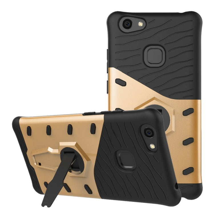 For Vivo  V7 Plus PC + TPU Dropproof Sniper Hybrid Protective Back Cover Case with 360 Degree Rotation Holder