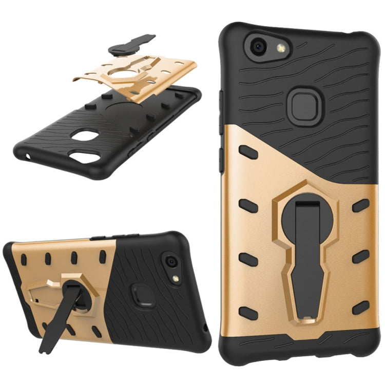 For Vivo  V7 Plus PC + TPU Dropproof Sniper Hybrid Protective Back Cover Case with 360 Degree Rotation Holder