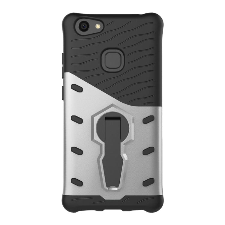 For Vivo  V7 Plus PC + TPU Dropproof Sniper Hybrid Protective Back Cover Case with 360 Degree Rotation Holder