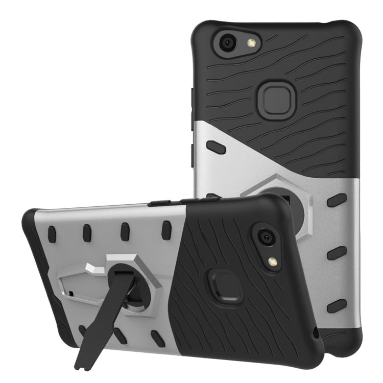 For Vivo  V7 Plus PC + TPU Dropproof Sniper Hybrid Protective Back Cover Case with 360 Degree Rotation Holder