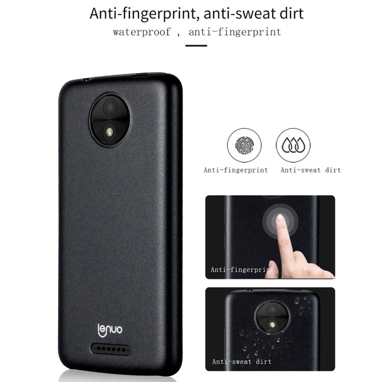Lenuo for Motorla Moto C PC Ultra-thin Impact Protection Case (Black)