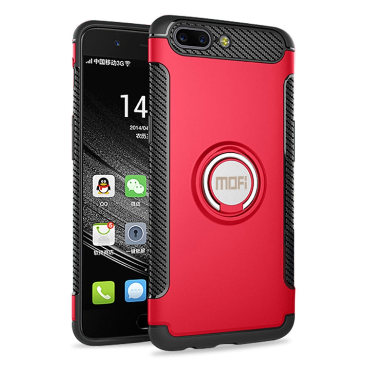 MOFI for Mysterious Series OnePlus 5  Shockproof Protective Back Cover Case with Magnetic Rotatable Ring Holder