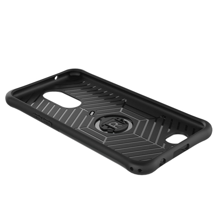For LG K10 (2017) Shock-Resistant 360 Degree Spin Sniper Hybrid Case TPU + PC Combination Case with Holder