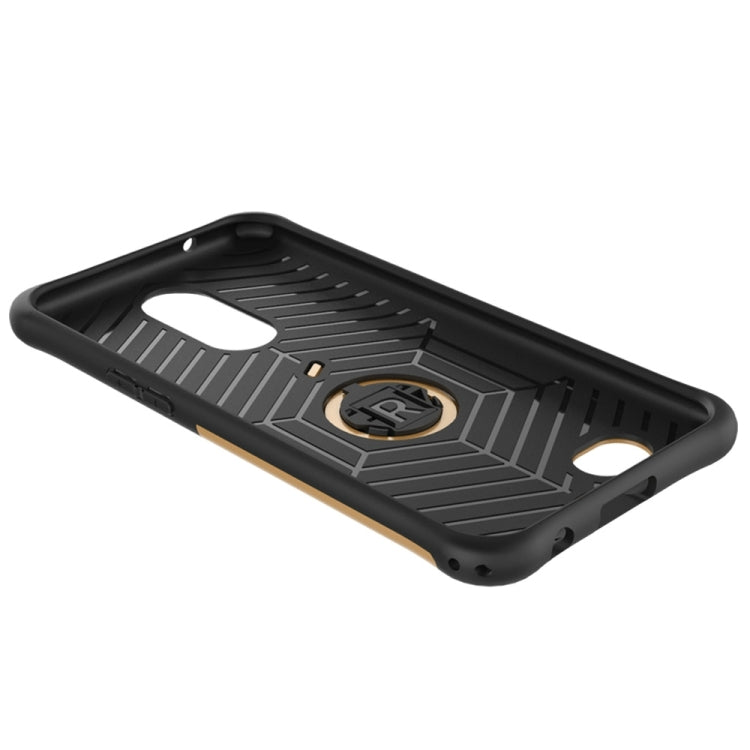 For LG K10 (2017) Shock-Resistant 360 Degree Spin Sniper Hybrid Case TPU + PC Combination Case with Holder