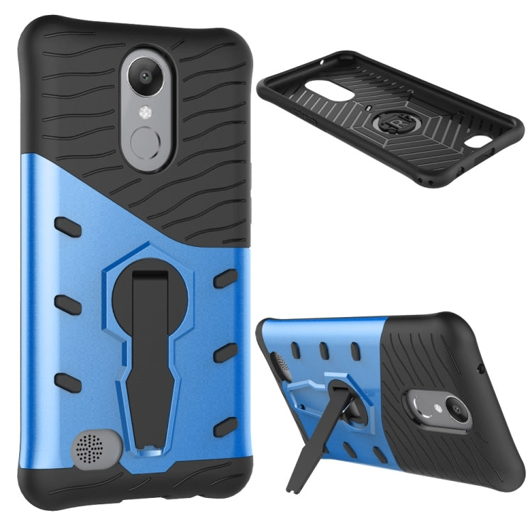 For LG K10 (2017) Shock-Resistant 360 Degree Spin Sniper Hybrid Case TPU + PC Combination Case with Holder