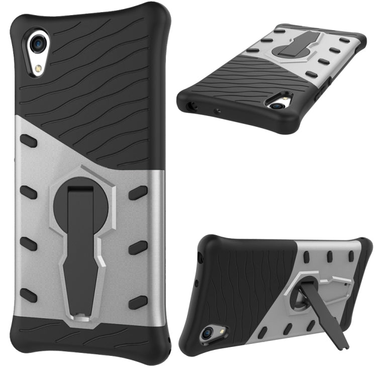 For Sony Xperia XA1 Shock-Resistant 360 Degree Spin Sniper Hybrid Case TPU + PC Combination Case with Holder