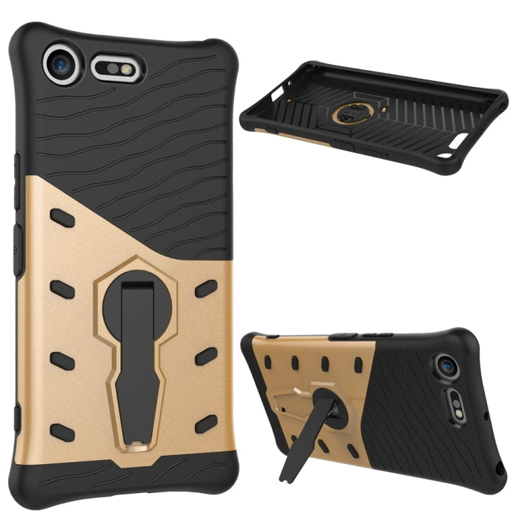 For Sony Xperia XZ Premium Shock-Resistant 360 Degree Spin Sniper Hybrid Case TPU + PC Combination Case with Holder