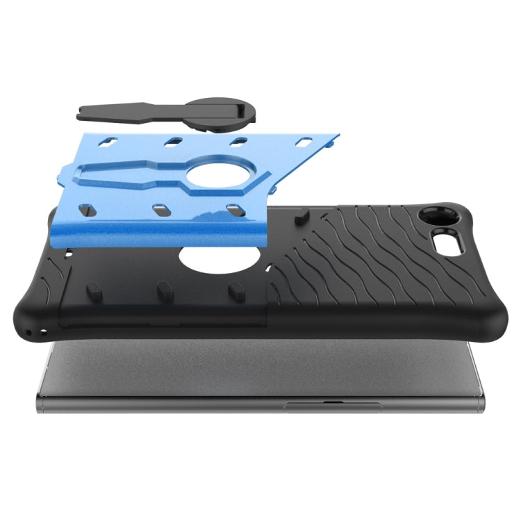 For Sony Xperia XZ Premium Shock-Resistant 360 Degree Spin Sniper Hybrid Case TPU + PC Combination Case with Holder