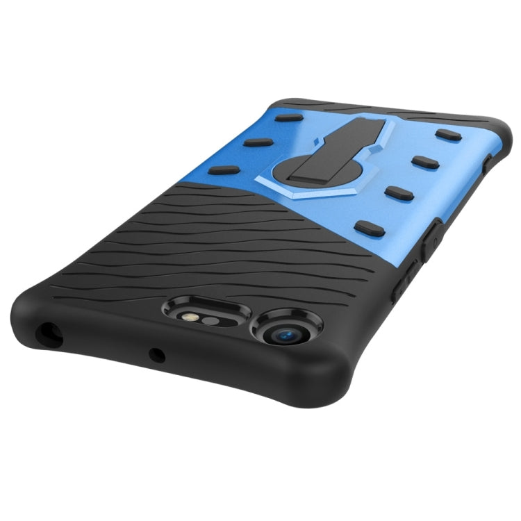 For Sony Xperia XZ Premium Shock-Resistant 360 Degree Spin Sniper Hybrid Case TPU + PC Combination Case with Holder