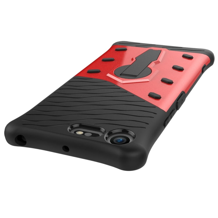 For Sony Xperia XZ Premium Shock-Resistant 360 Degree Spin Sniper Hybrid Case TPU + PC Combination Case with Holder