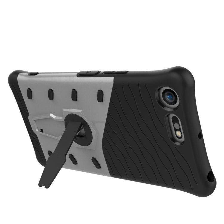 For Sony Xperia XZ Premium Shock-Resistant 360 Degree Spin Sniper Hybrid Case TPU + PC Combination Case with Holder