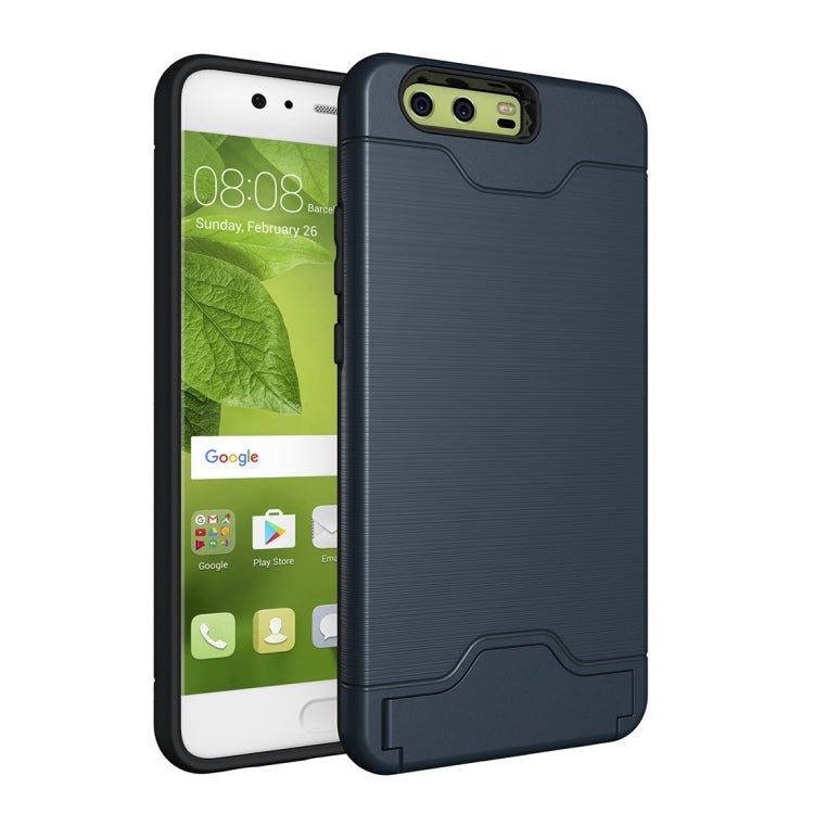 For Huawei  P10 Plus Brushed Texture Separable PC + TPU Protective Combination Back Case with Holder & Card Slot