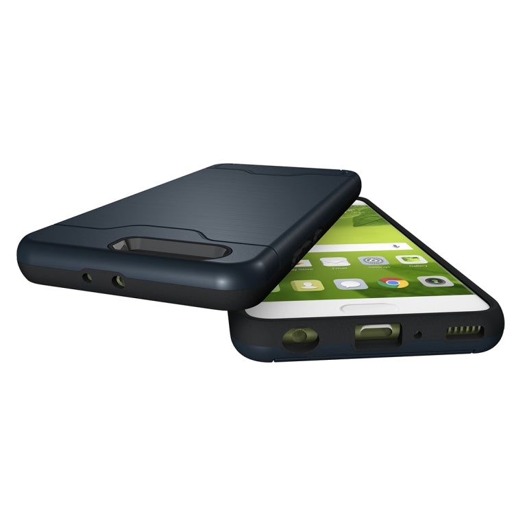 For Huawei  P10 Plus Brushed Texture Separable PC + TPU Protective Combination Back Case with Holder & Card Slot