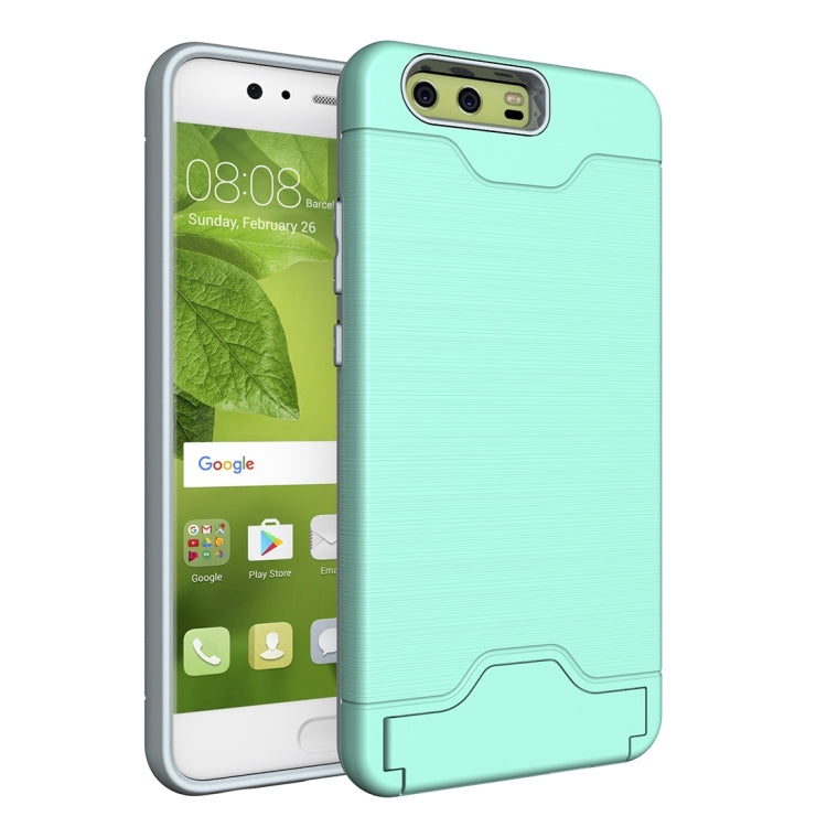 For Huawei  P10 Plus Brushed Texture Separable PC + TPU Protective Combination Back Case with Holder & Card Slot