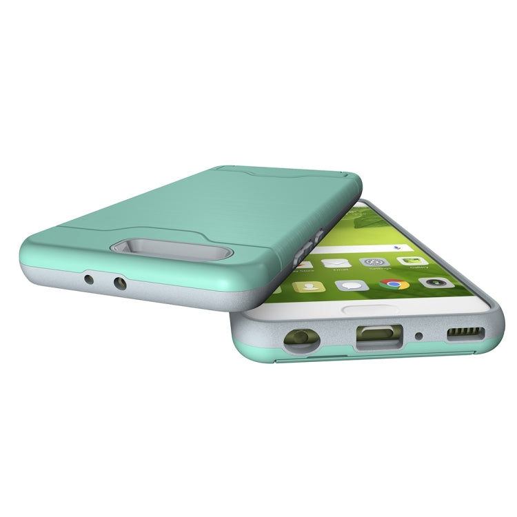 For Huawei  P10 Plus Brushed Texture Separable PC + TPU Protective Combination Back Case with Holder & Card Slot