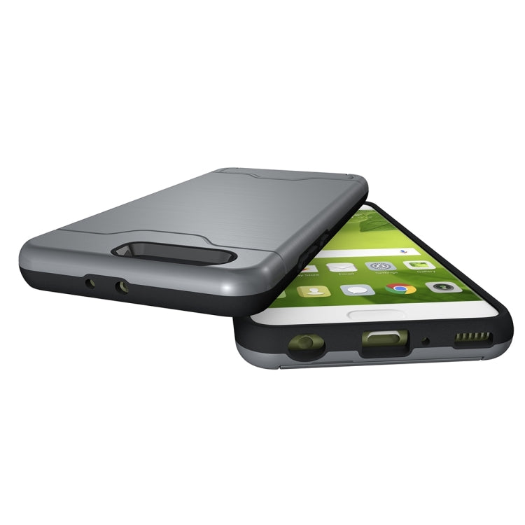 For Huawei  P10 Plus Brushed Texture Separable PC + TPU Protective Combination Back Case with Holder & Card Slot